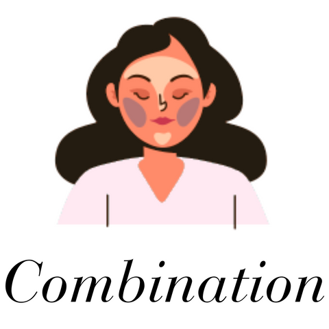 illustration of combination skin type
