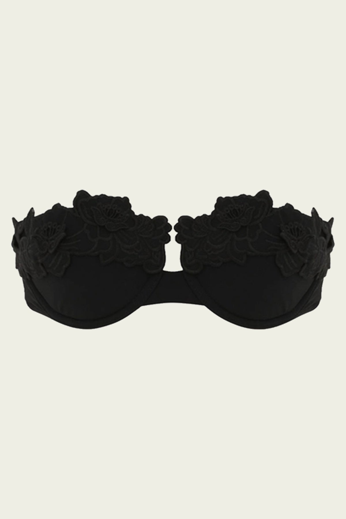 Halliday Embroidery Bra in Noir