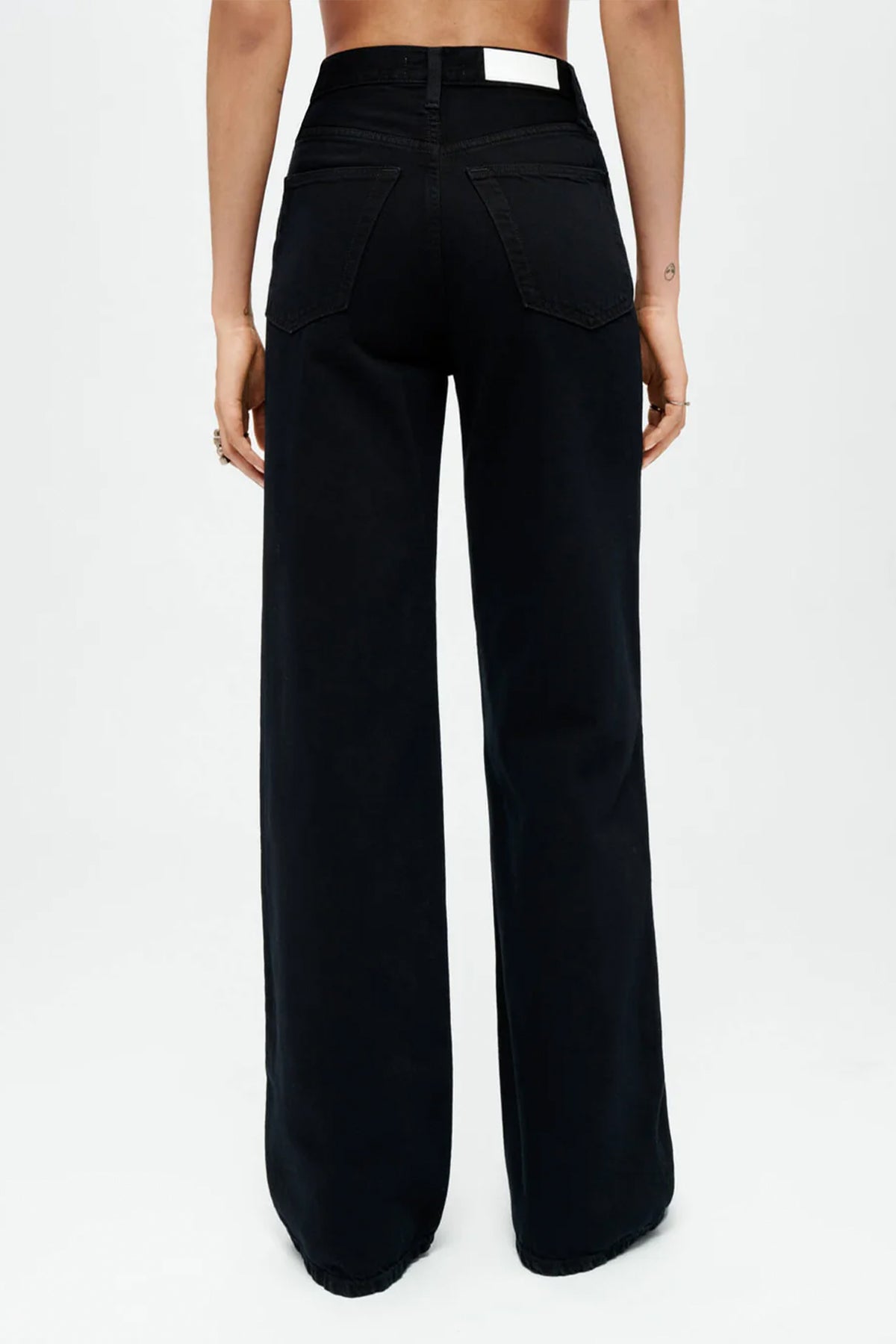 70s Ultra High Rise Wide Leg in Black Flow