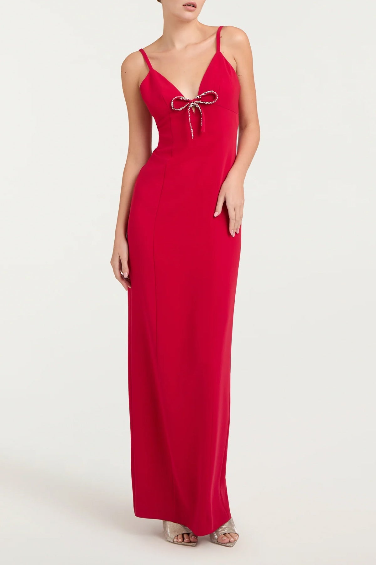 Adele Gown in Warm Cranberry