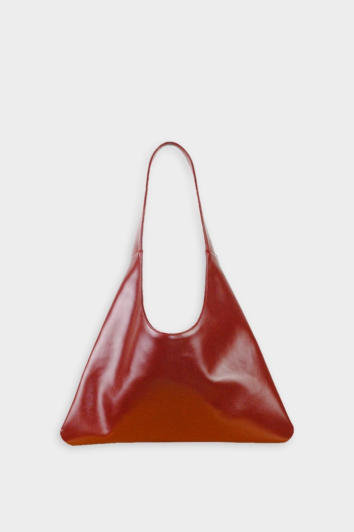 Agave Triangular Tote Bag in Burgundy