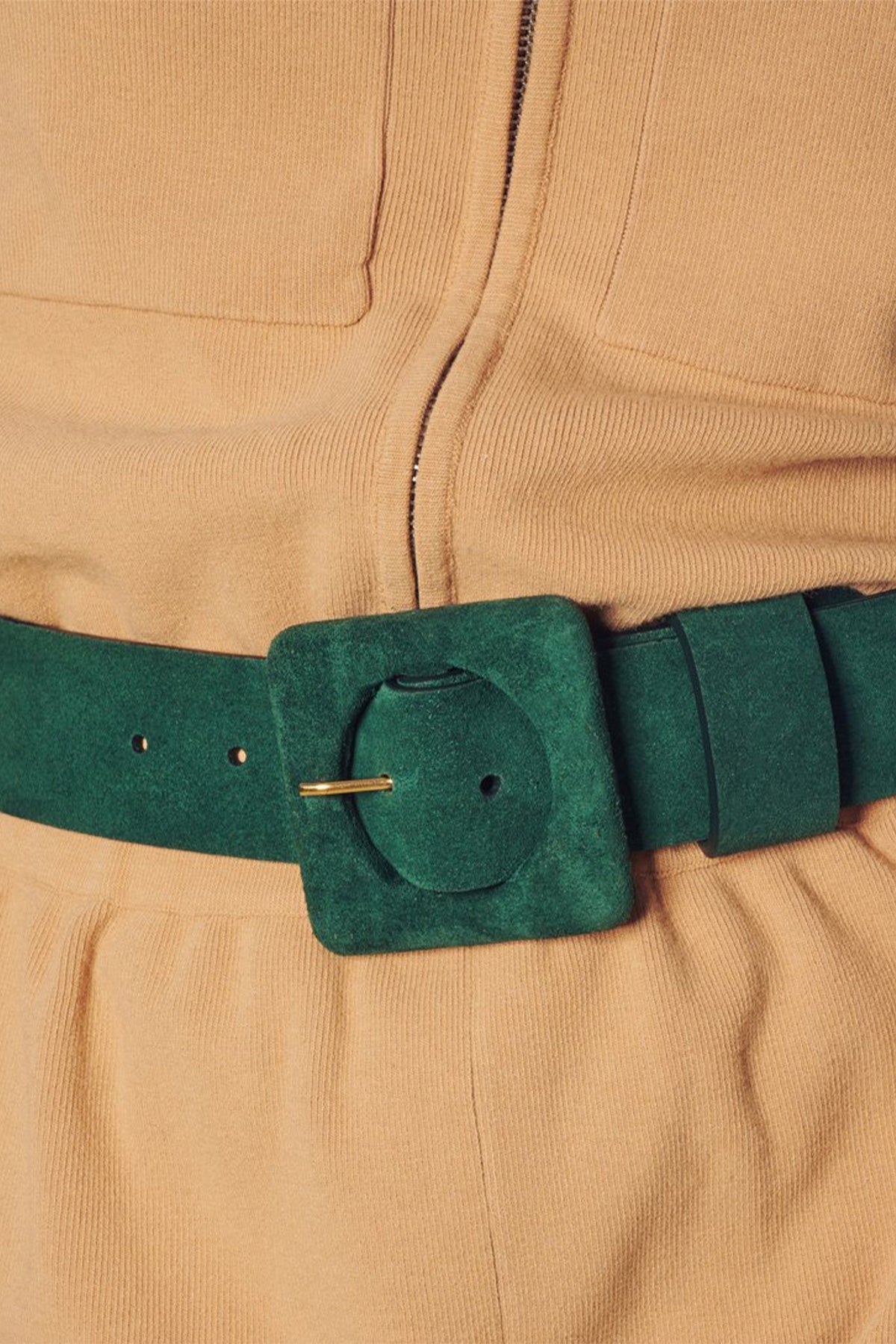 Agnes Belt in Emerald Suede