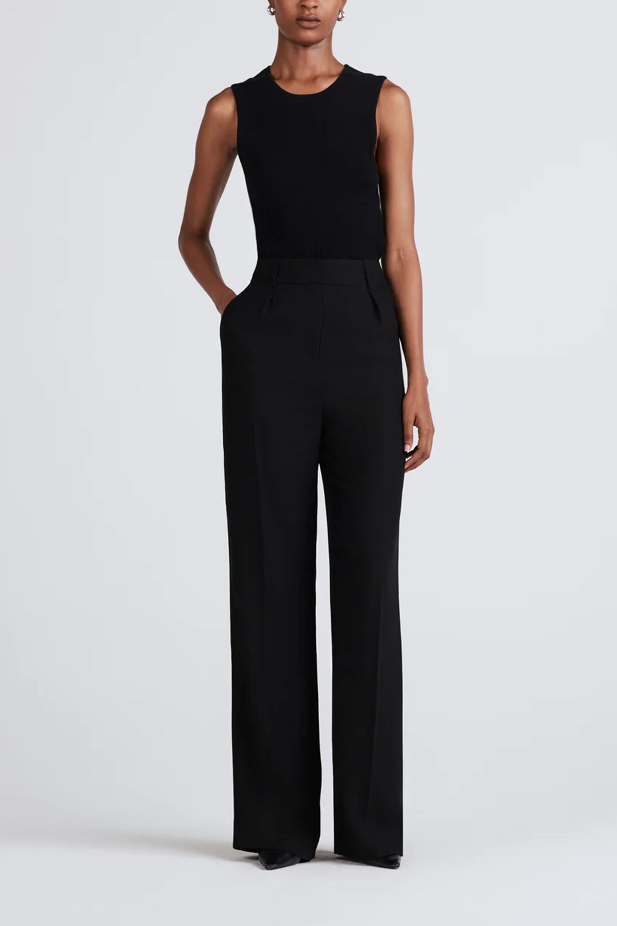 Alice Wide-Leg Trouser in Black