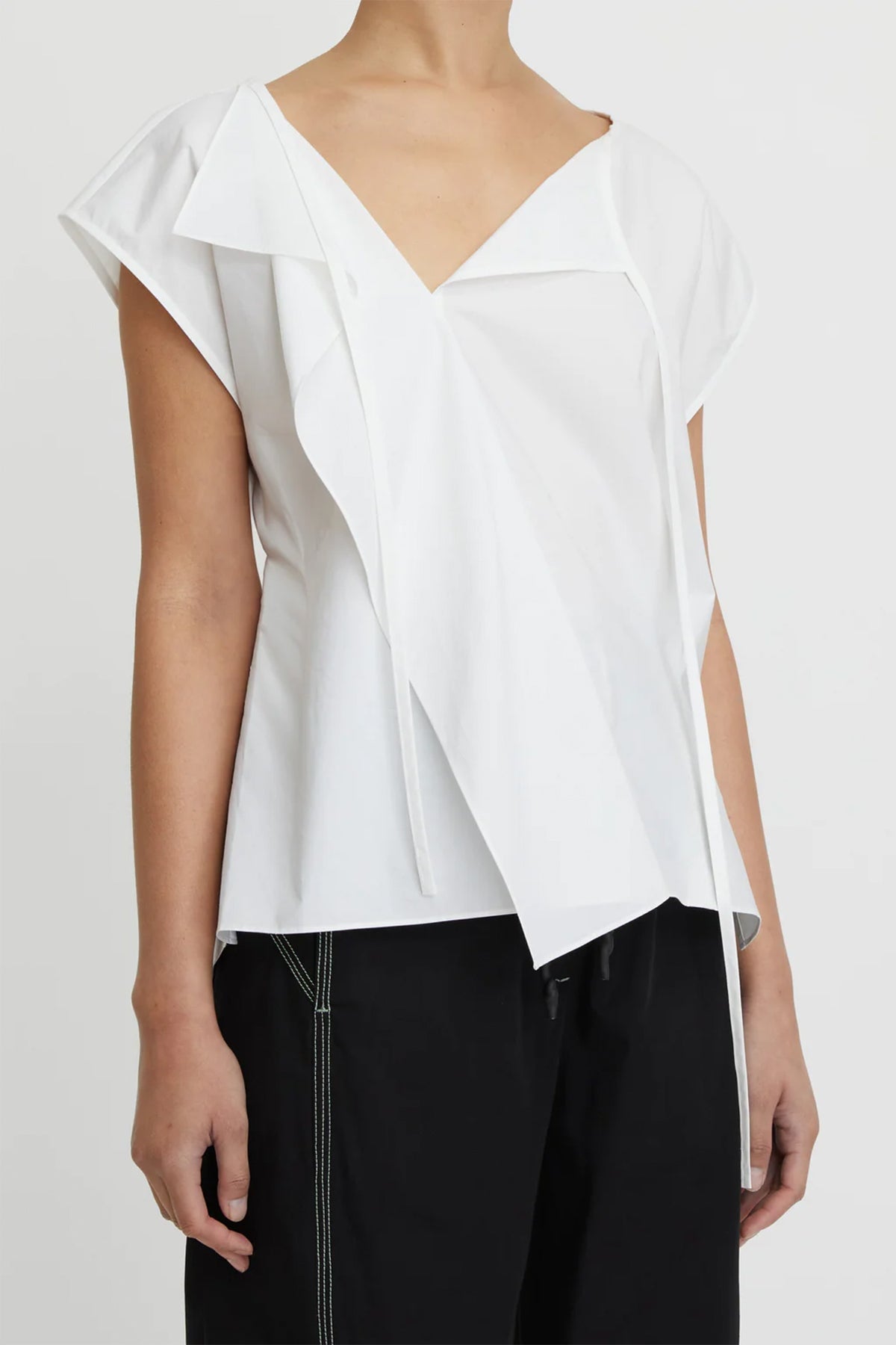 Andy Tie Neck Top in Natural