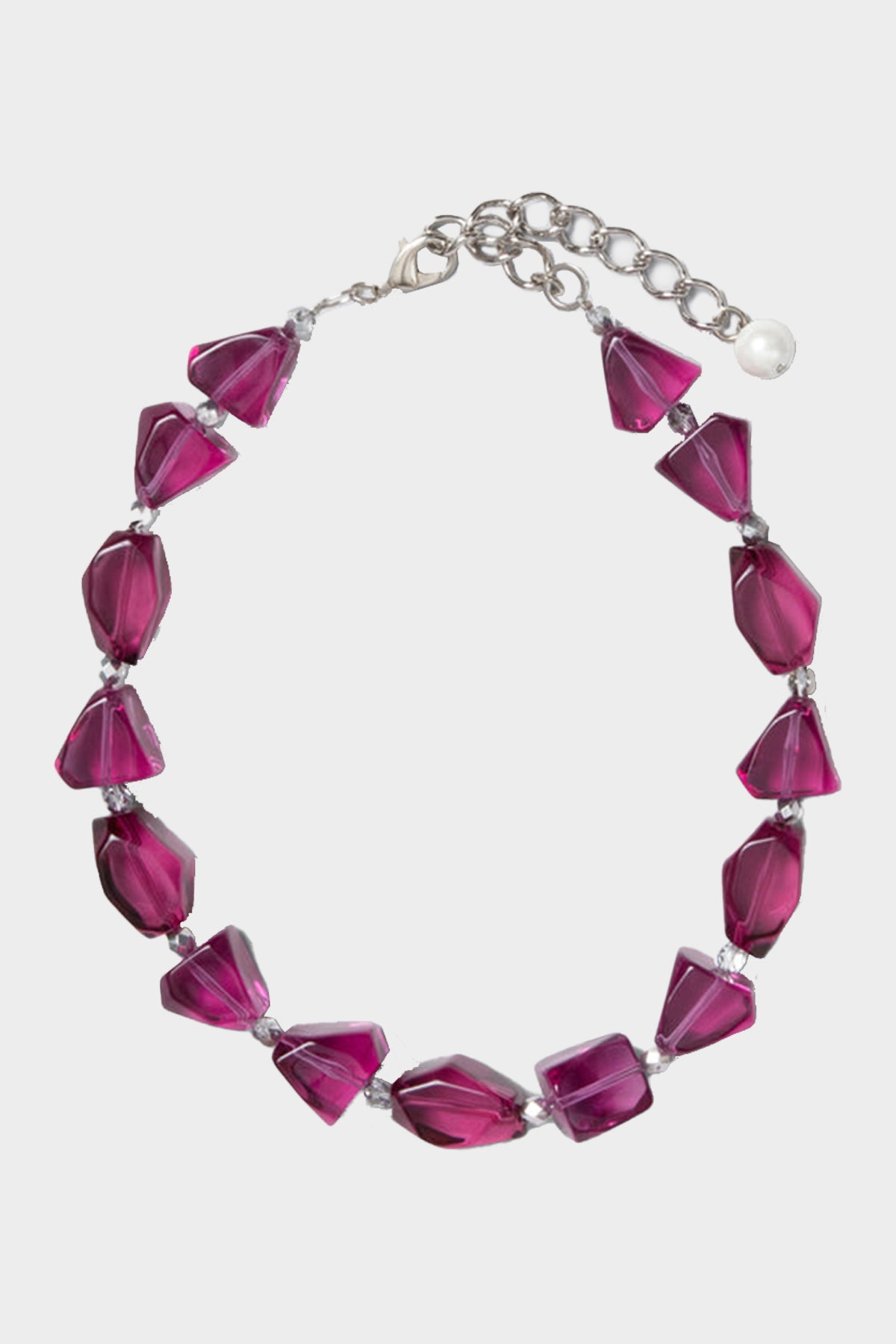 Anja Necklace in Clear Purple