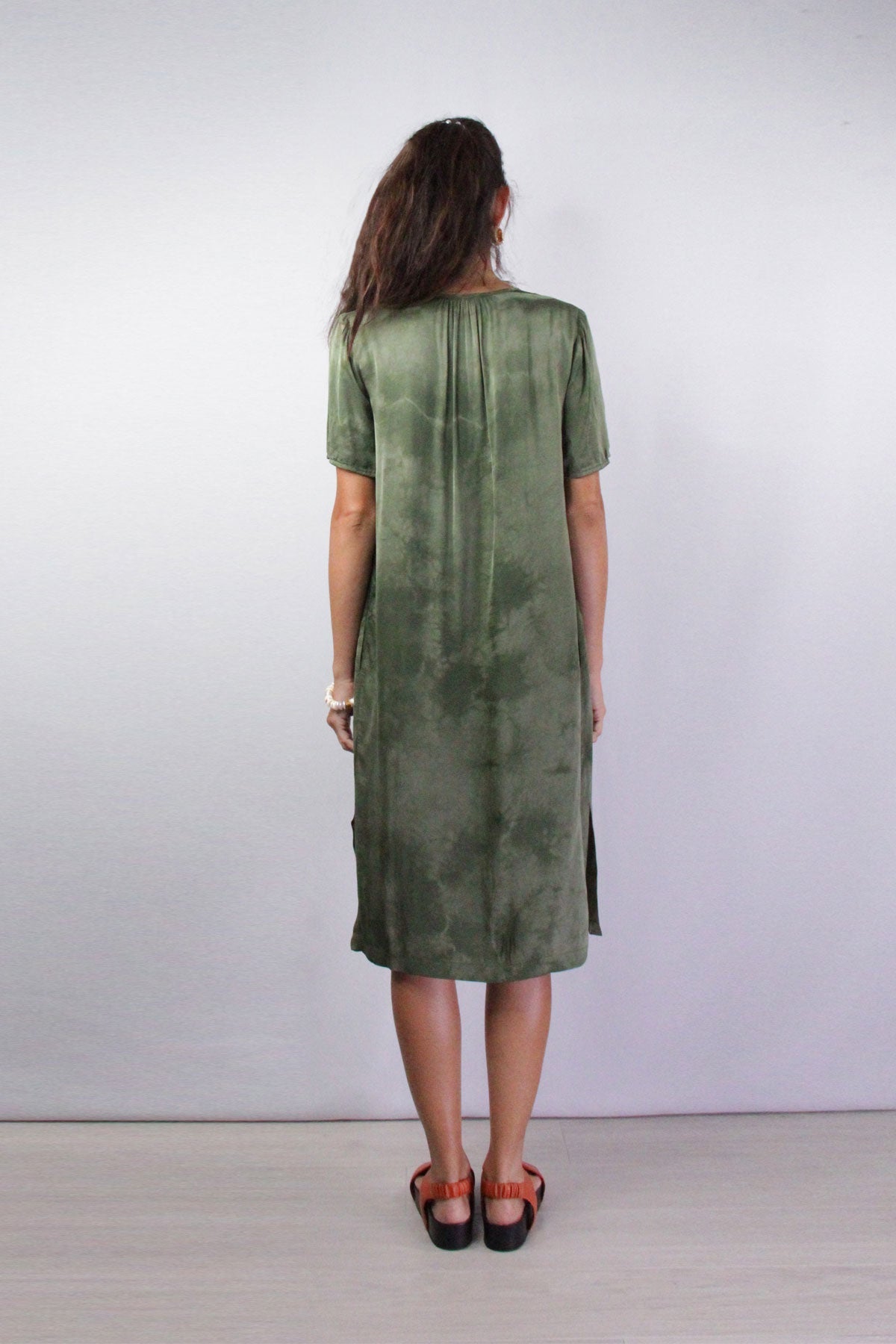 Army Cloudwash Matte Satin Lilakoi Dress