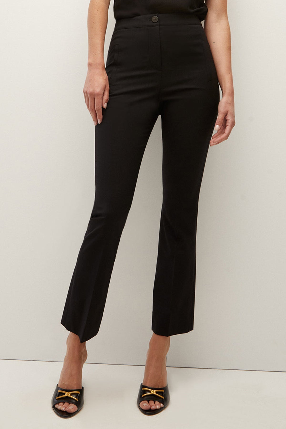 Carly Kick-Flare Vegan Leather Pant