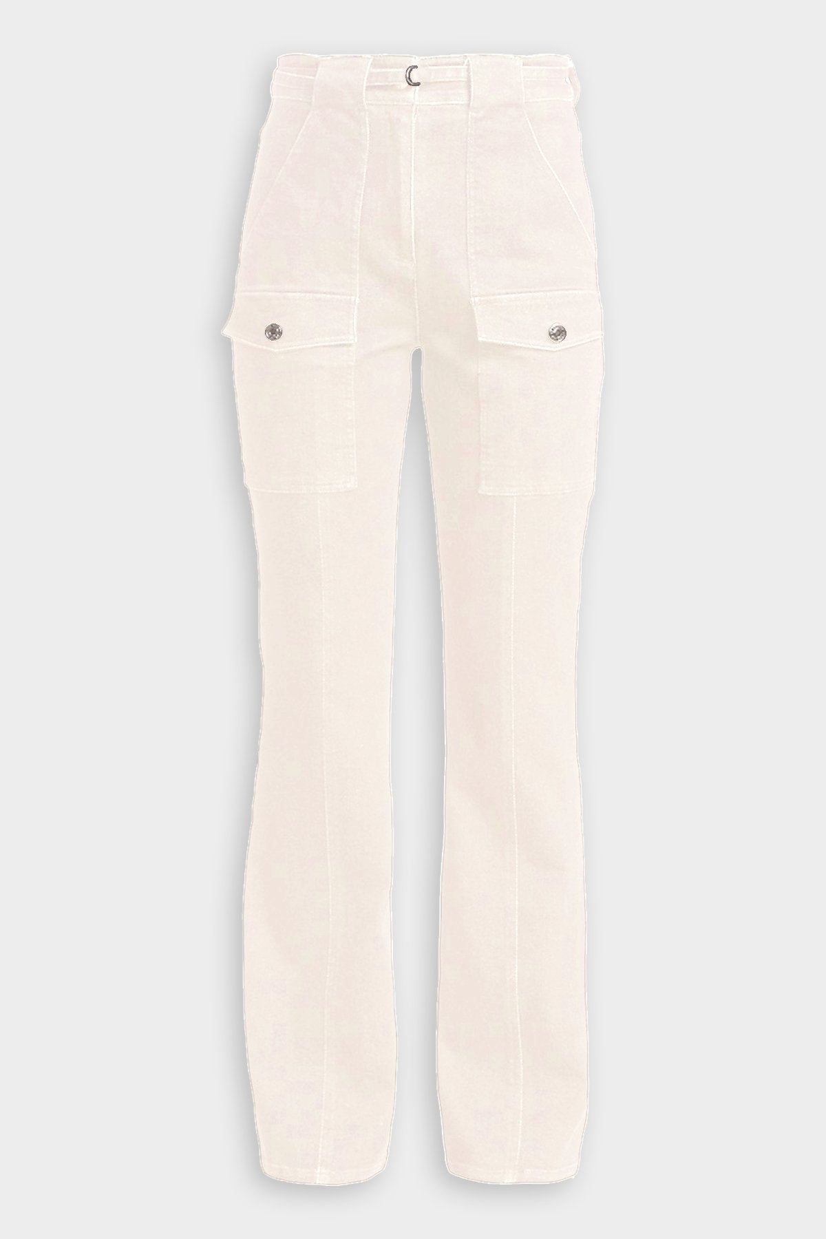 Aspen High Waisted Flare Pant in Ecru