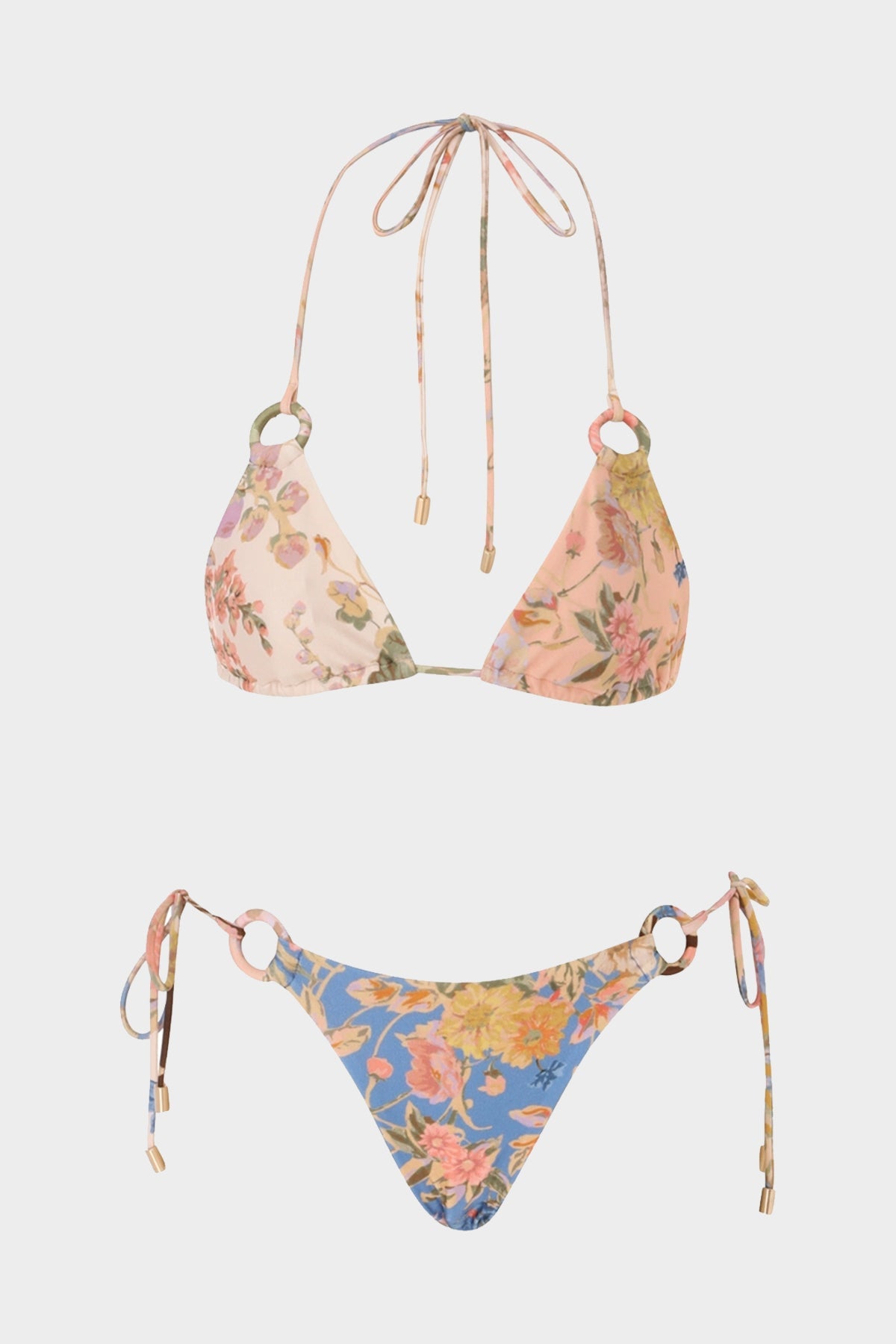 Tropicana Scoop Bikini Bottom in Cream Floral