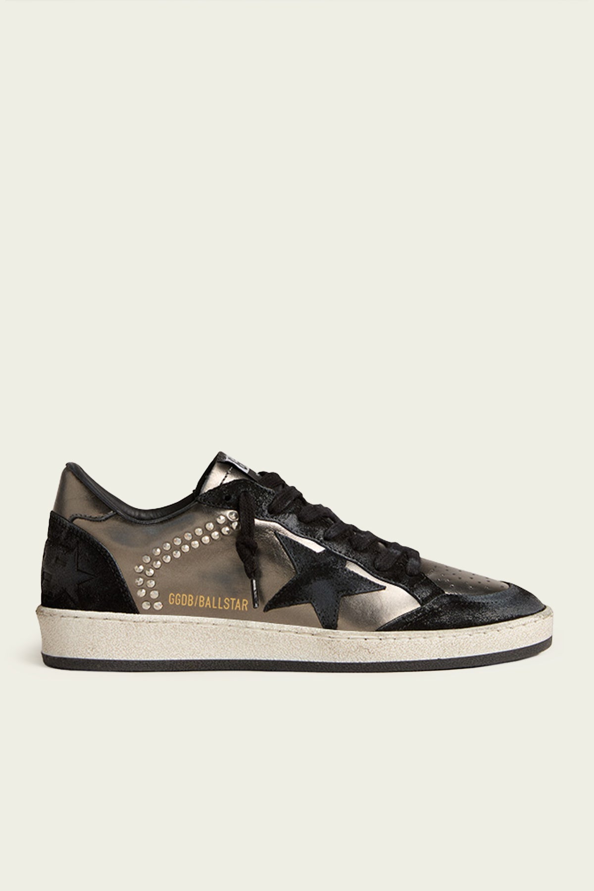 Ball-Star Black Laminated Leather Sneaker