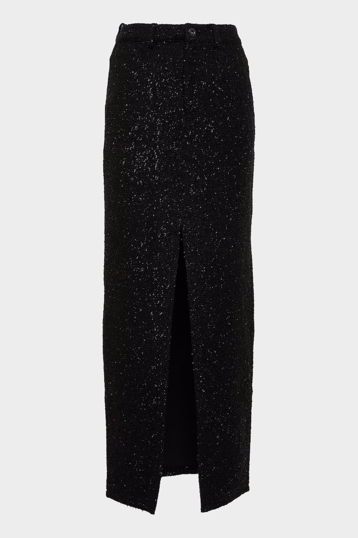 Black Boucle Maxi Skirt