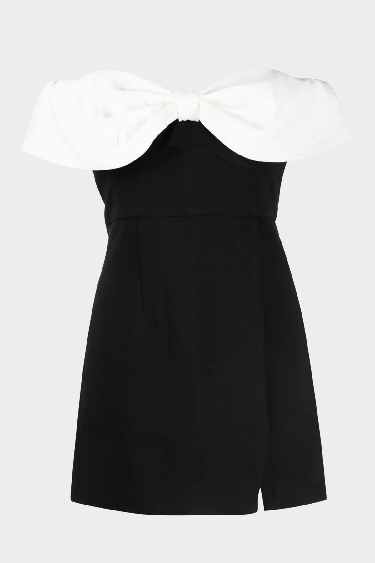 Black Crepe Bow Mini Dress