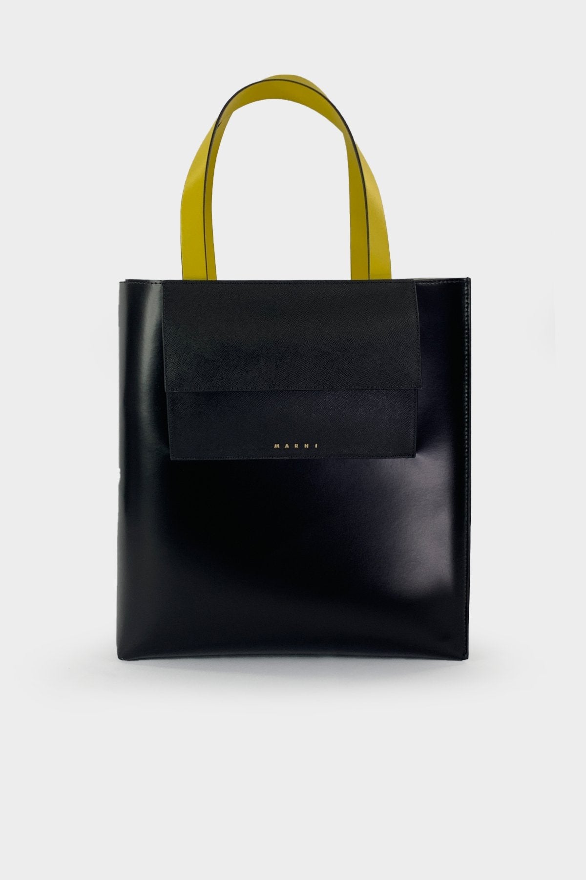 Black Museo Leather Bag with Pocket