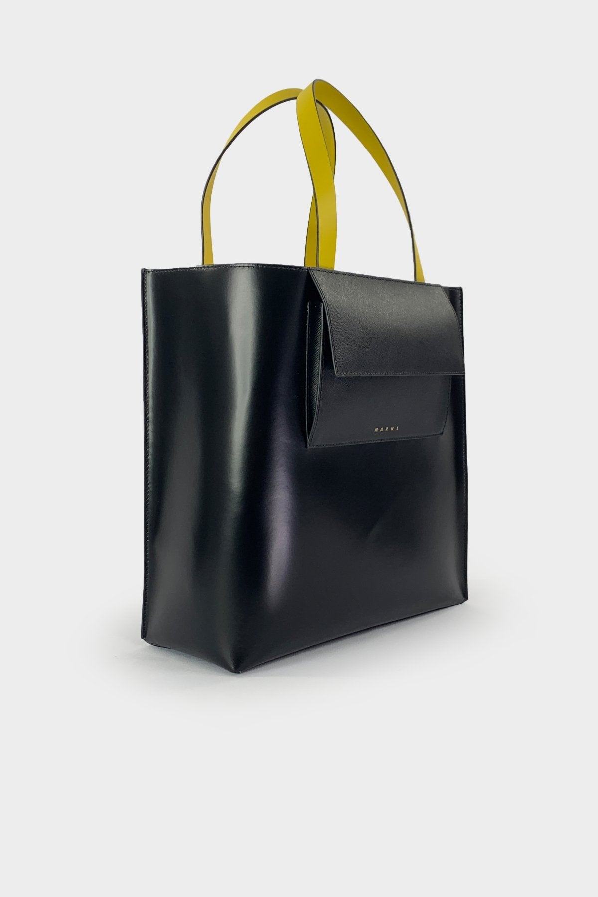 Black Museo Leather Bag with Pocket