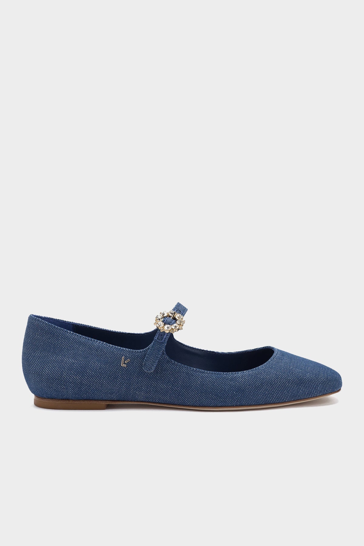 Blair Ballet Flat in Blue Denim