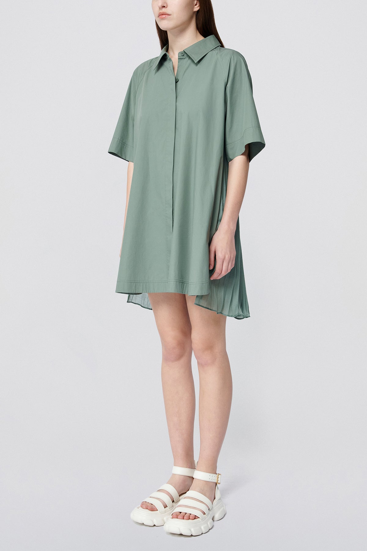 Blanche Shirt Mini Dress in Park Slope