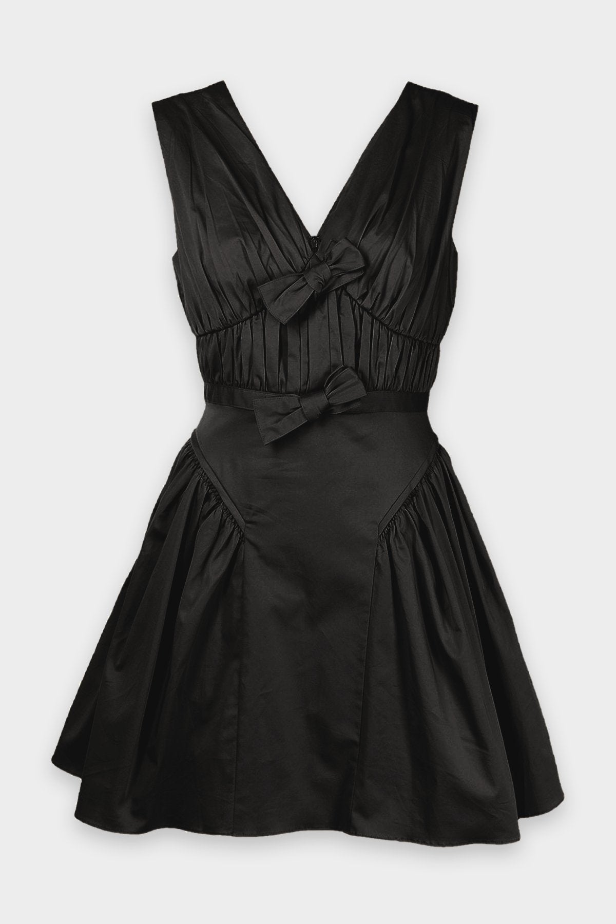 Bow Detail Mini Dress in Black