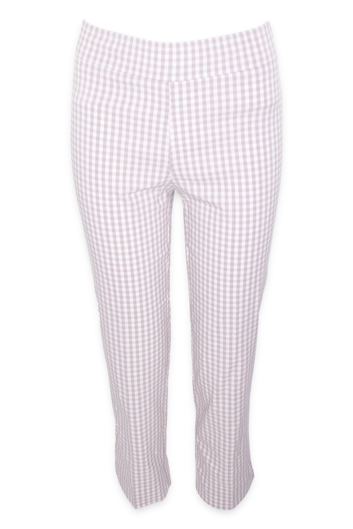 Brigitte Pant in Beige Check