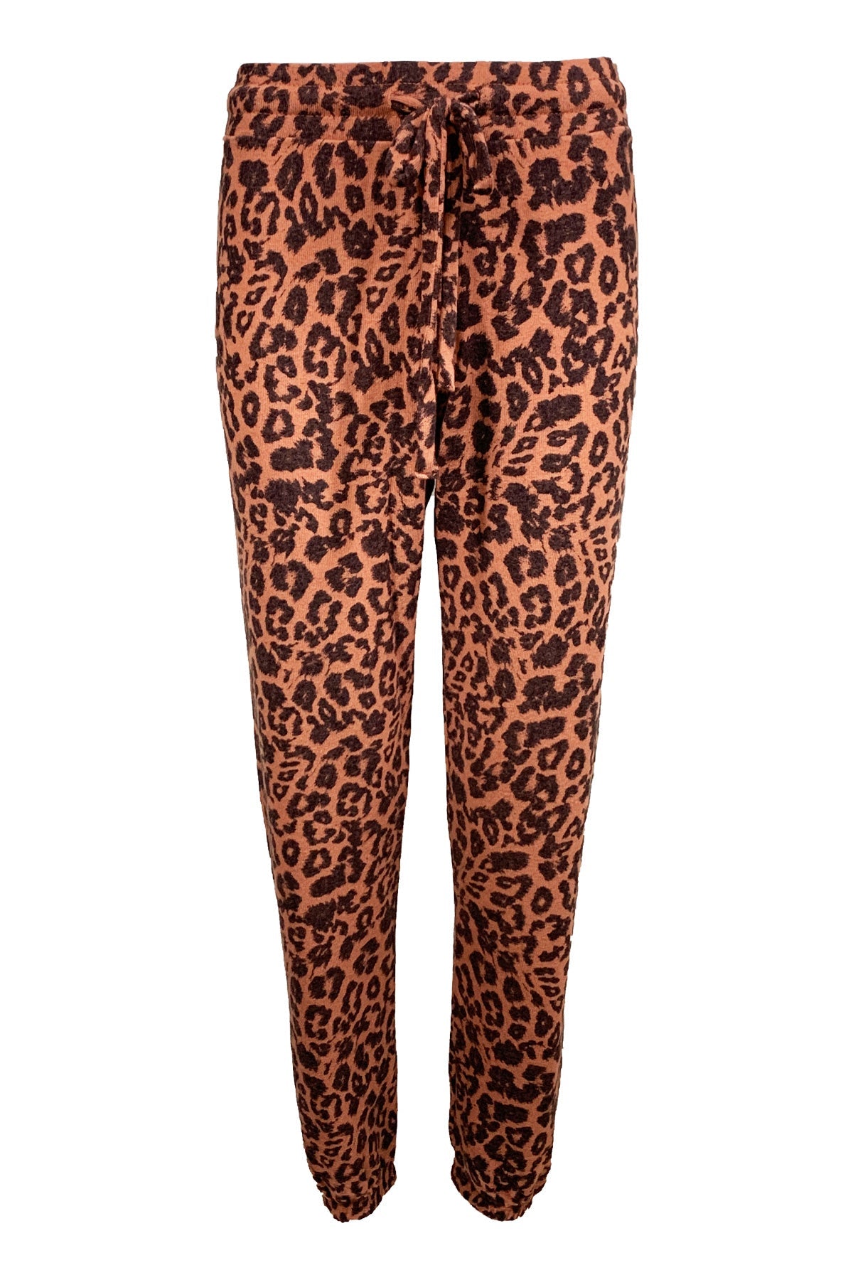 Brushed Leopard Jogger in Chestnut Leopard