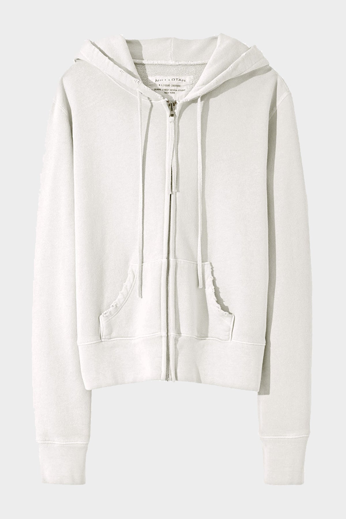 Callie Zip Up Hoodie in Chalk