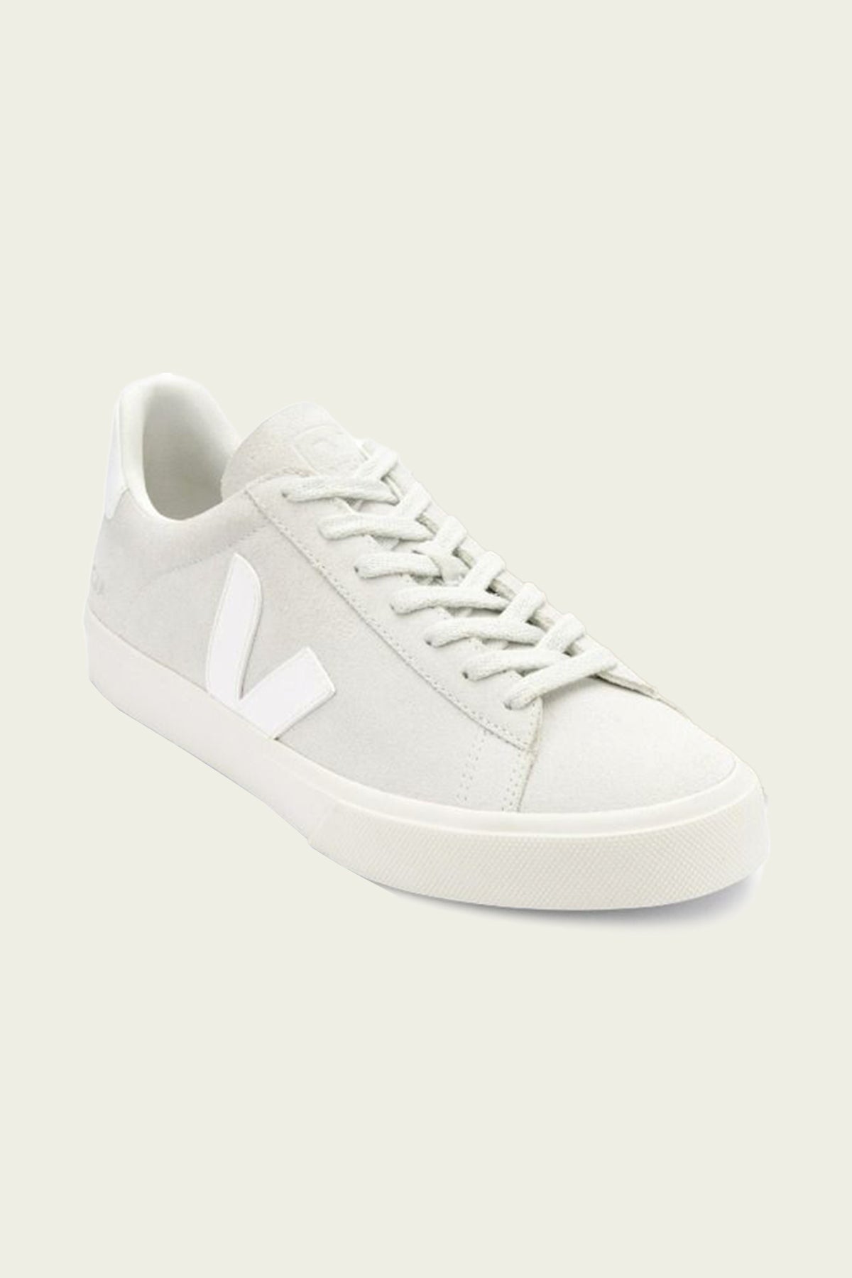 Campo Suede Leather Sneaker in Natural White