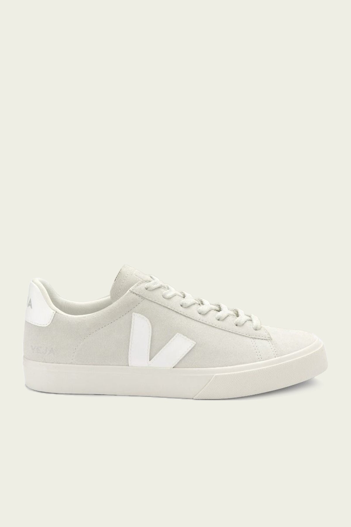 Campo Suede Leather Sneaker in Natural White