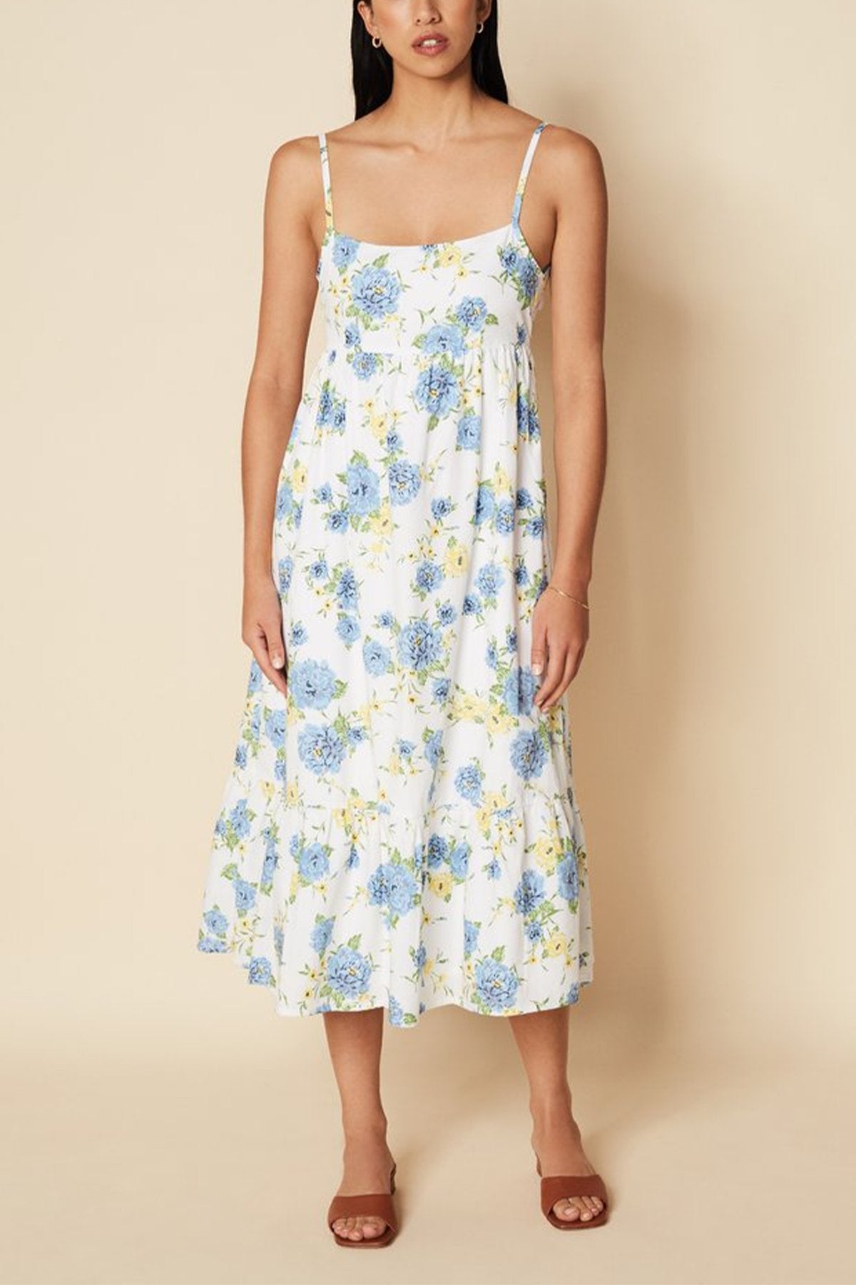 Candace Midi Dress in Velma Floral Blue