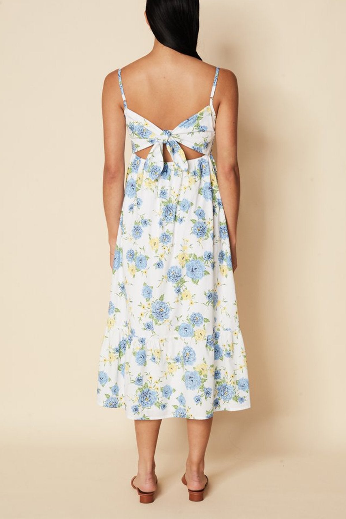 Candace Midi Dress in Velma Floral Blue