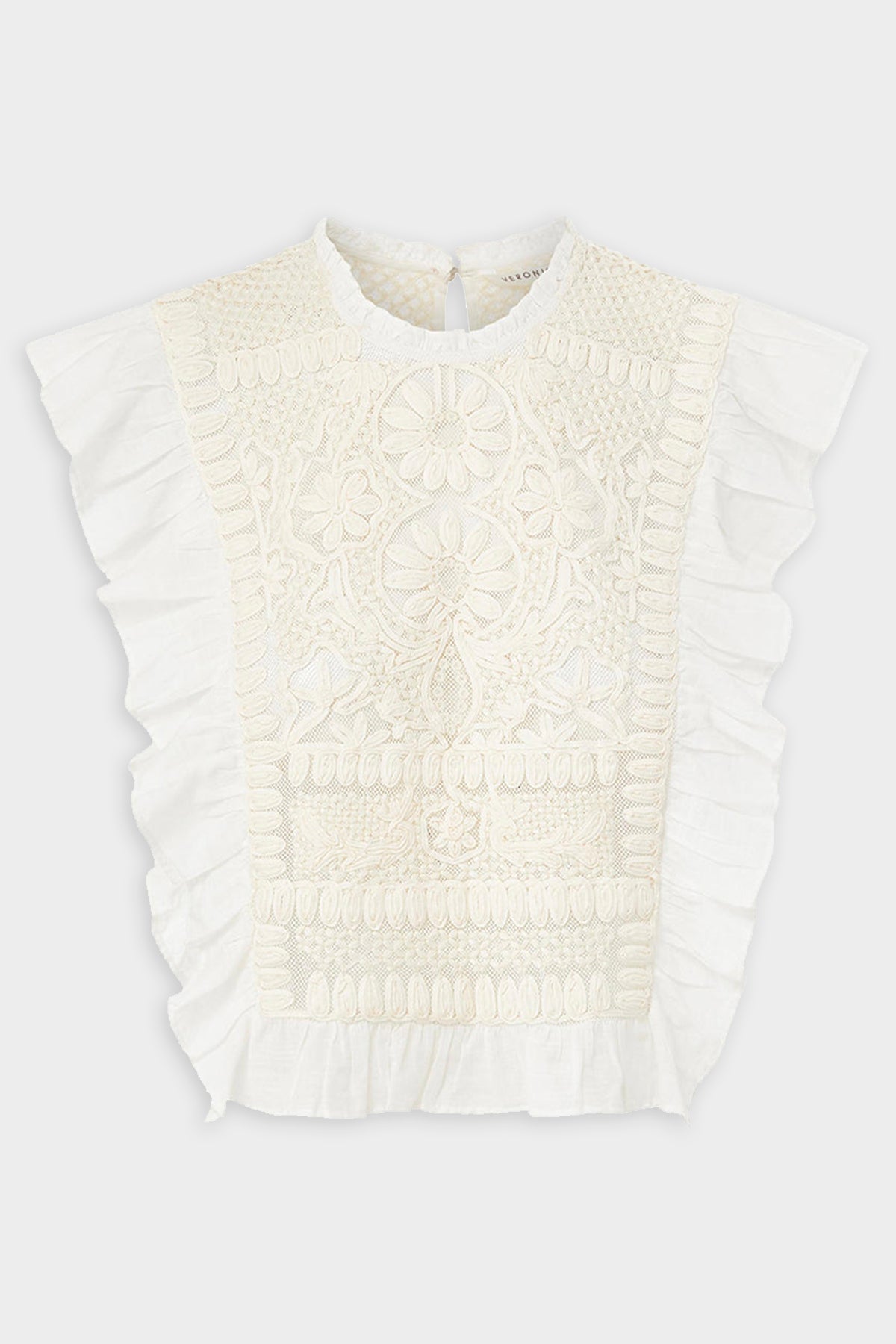 Capriana Embroidered Top in Off White