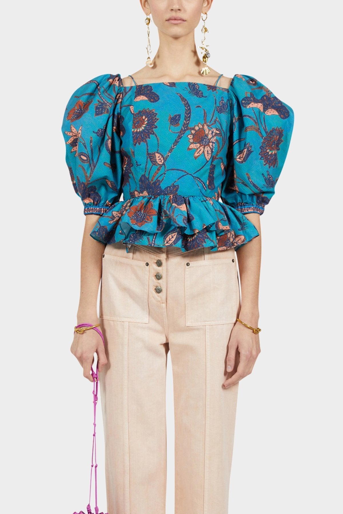 Carlotta Blouse in Lagoon