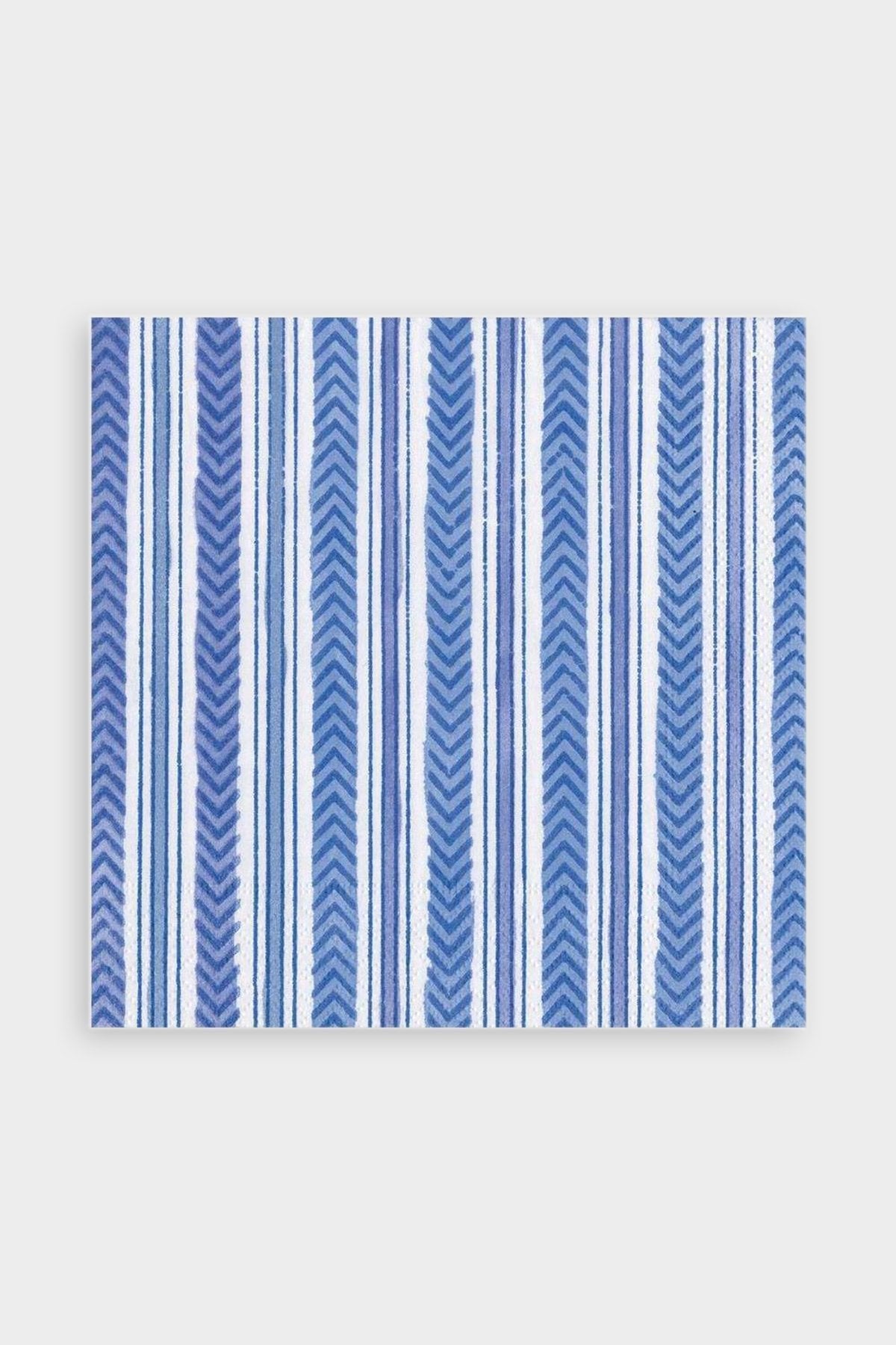 Carmen Stripe Paper Luncheon Napkins in Blue