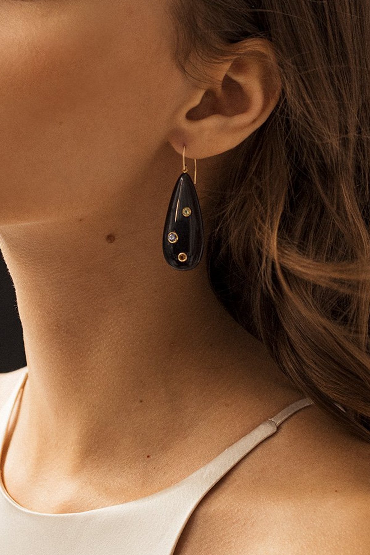 Ceremony Earrings in Onyx