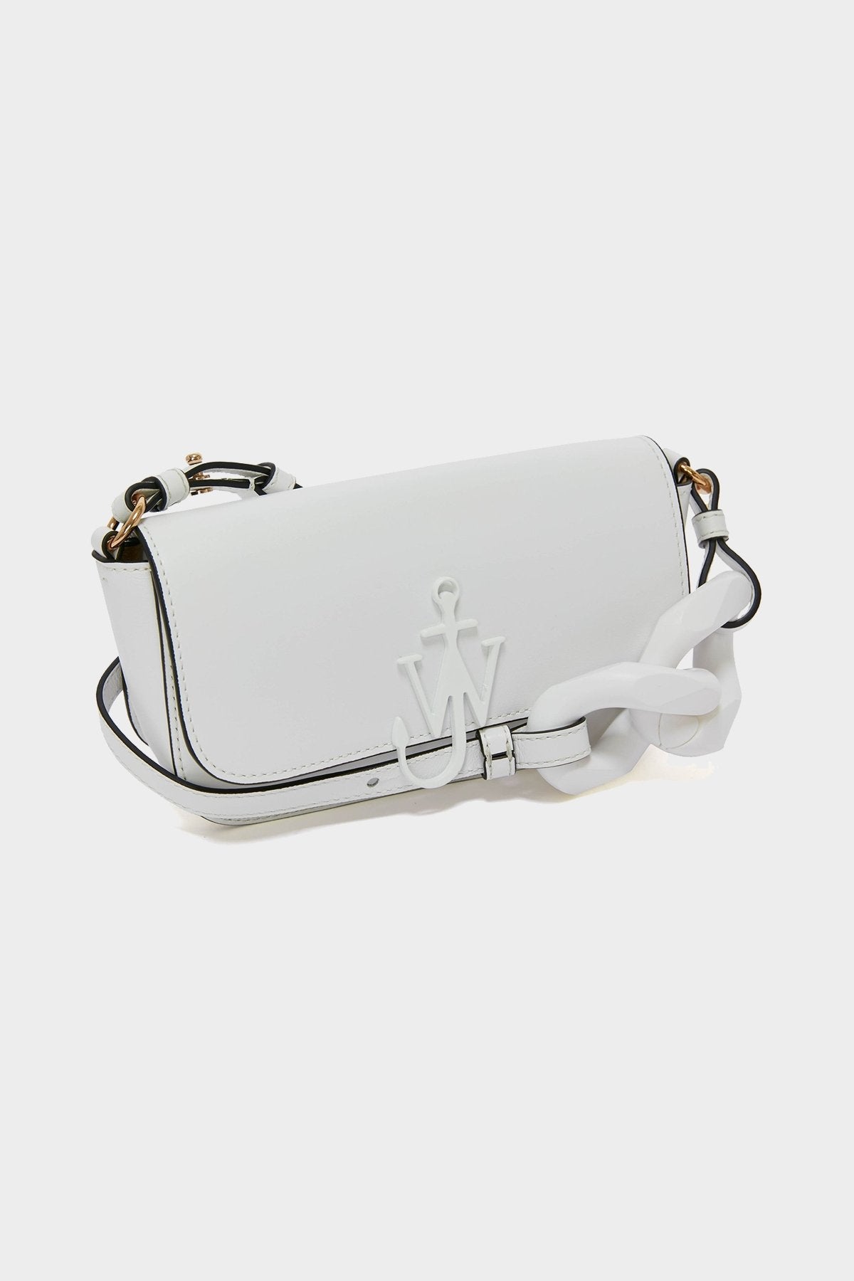 Chain Baguette Anchor Bag in White