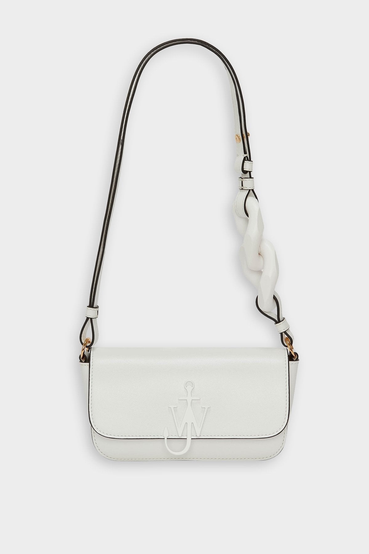 Chain Baguette Anchor Bag in White