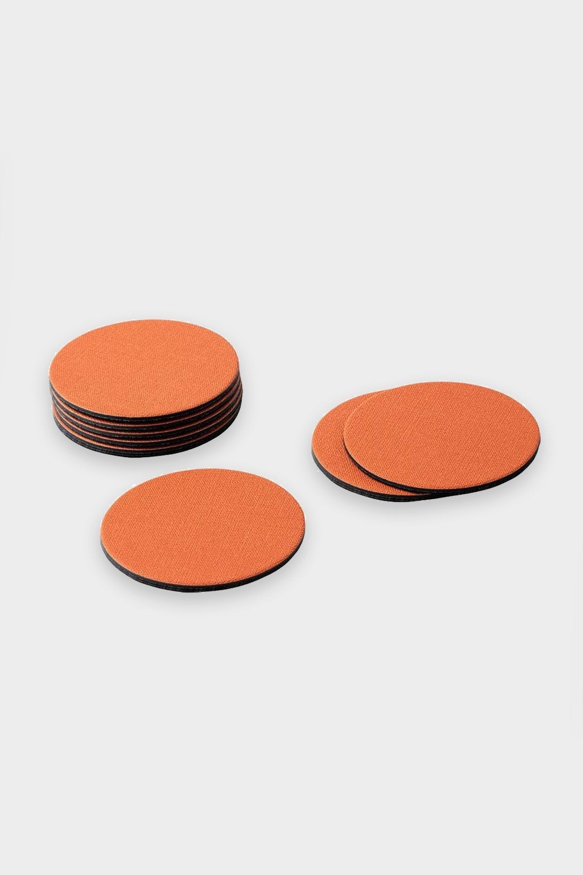 Classic Canvas Felt-Backed Coasters in Orange - 8 Per Box