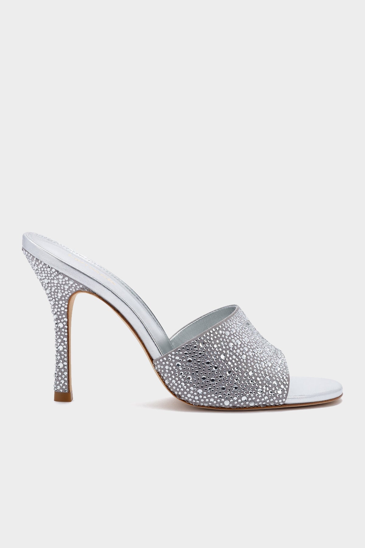 Colette Crystal Mule in Gray Suede