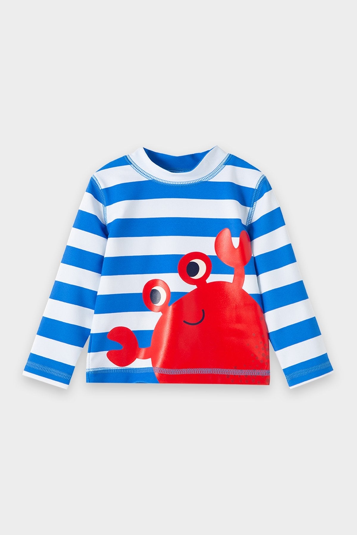 Crab Long Sleeve Rashguard in Blue