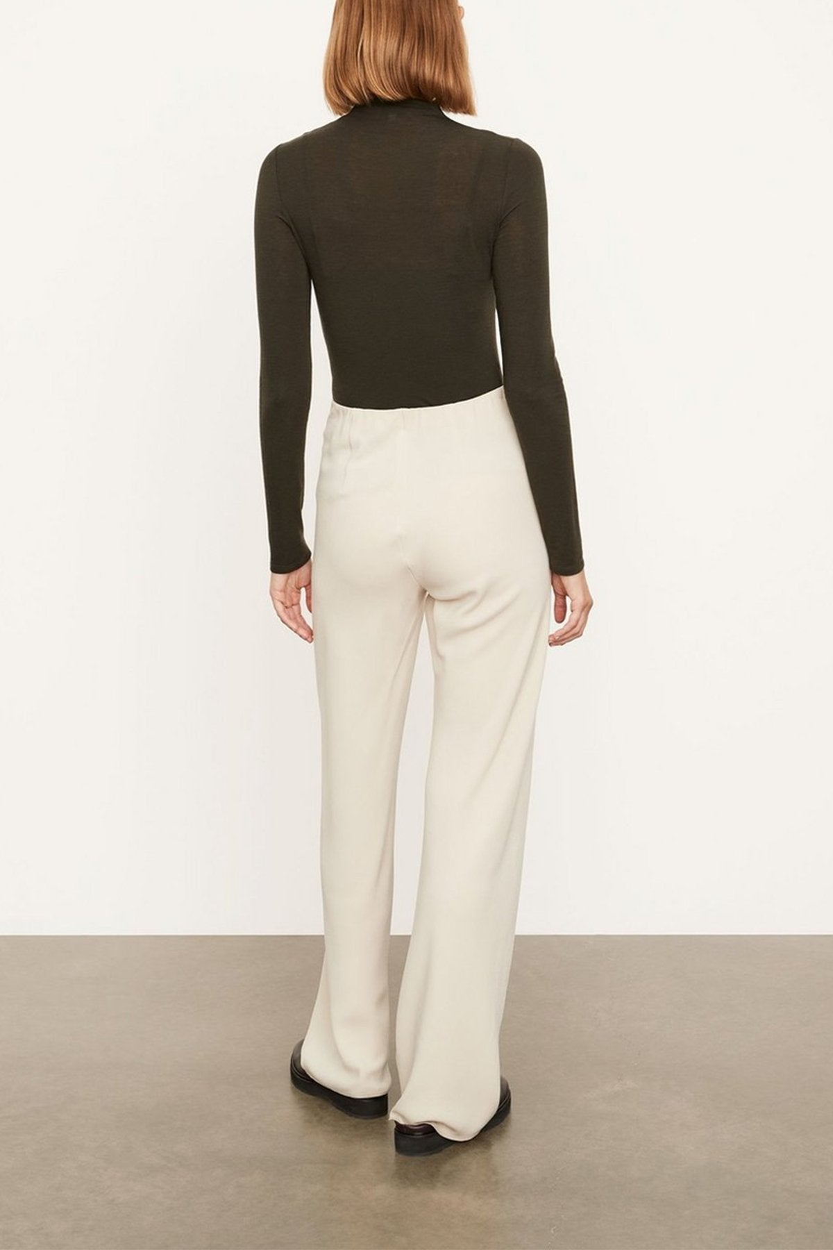 Crepe Bias Pant in Shell