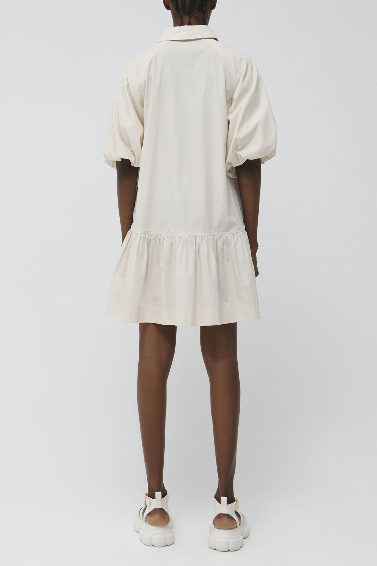 Crissy Cotton Poplin Dress in Sand