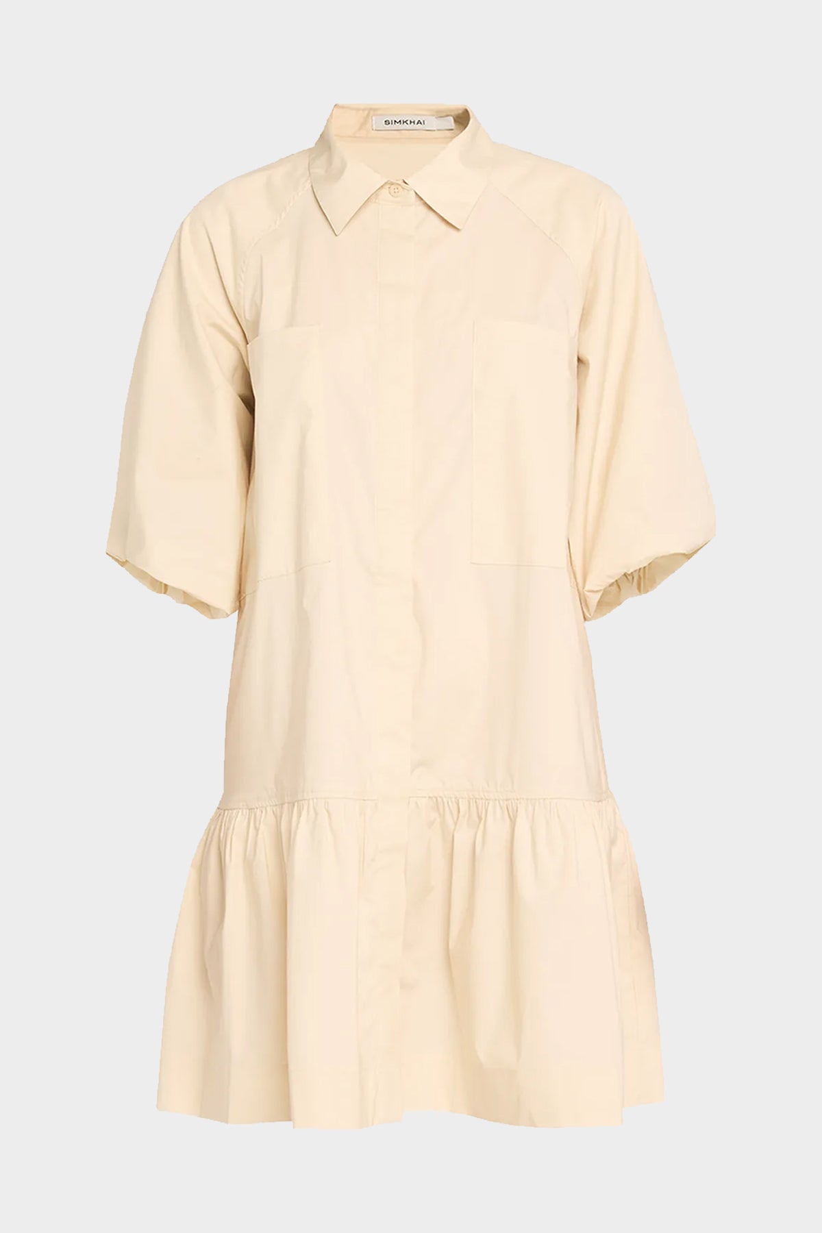 Crissy Cotton Poplin Dress in Sand