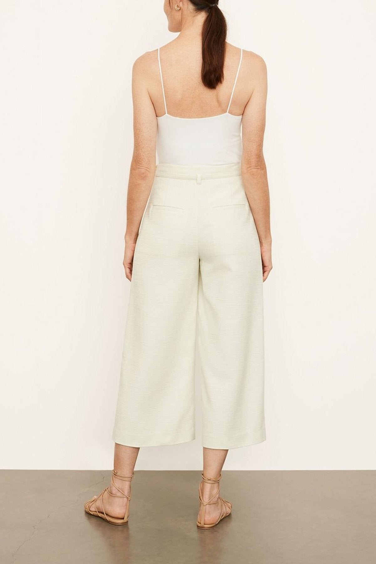 Cropped Panama Pant in Honeydew