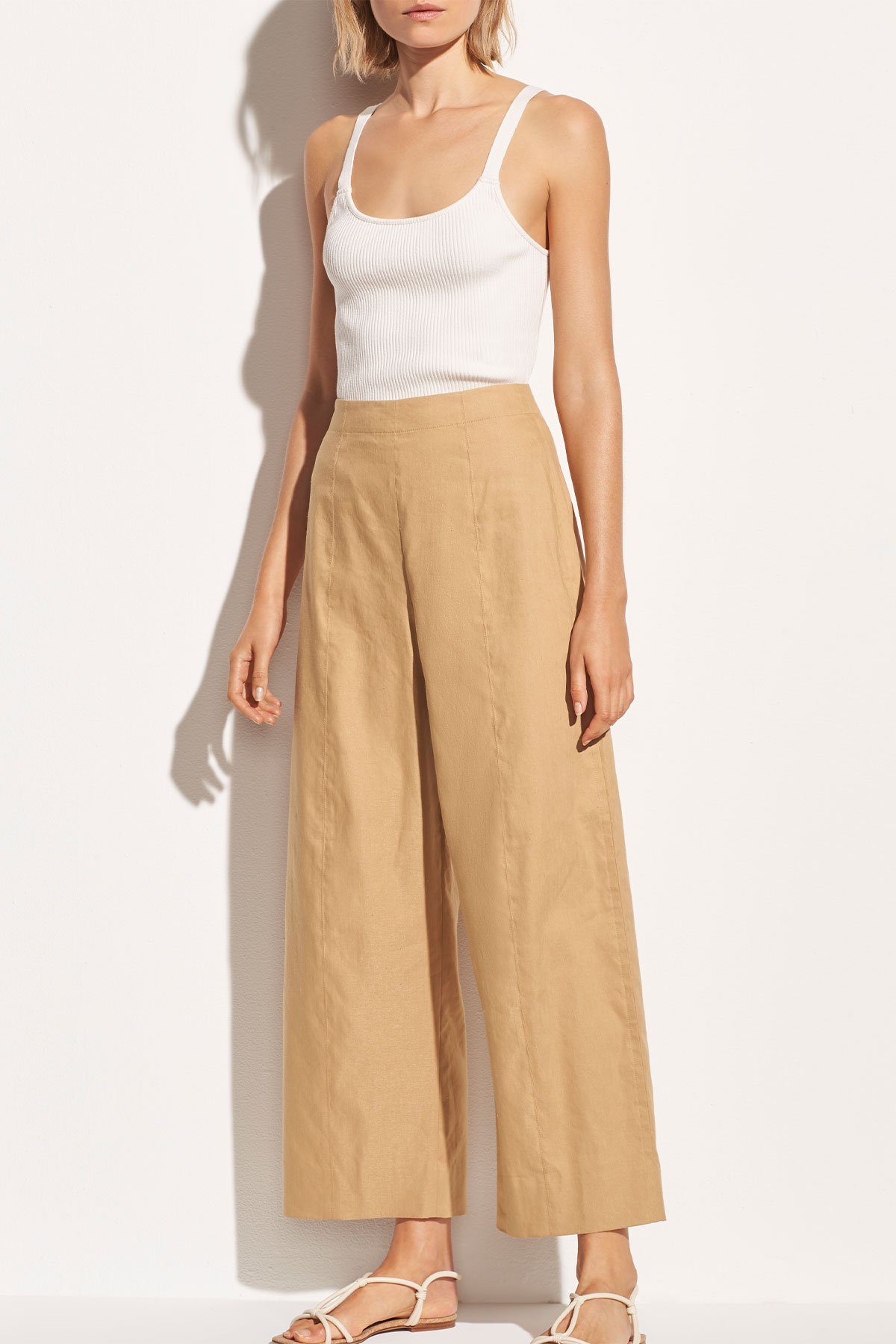 Cropped Wide Pant Sun Khaki