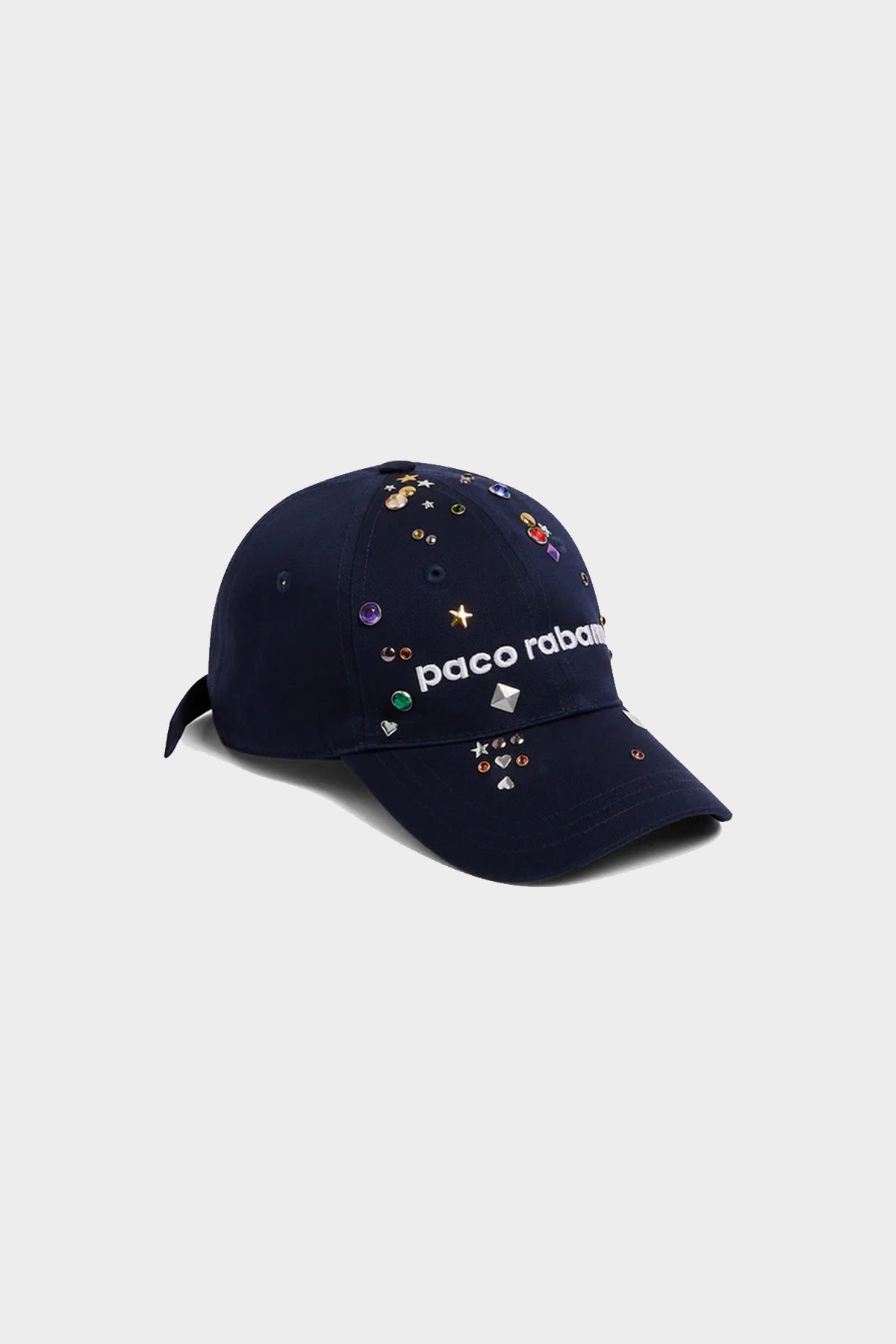 Crystal Embellished Baseball Cap in Navy