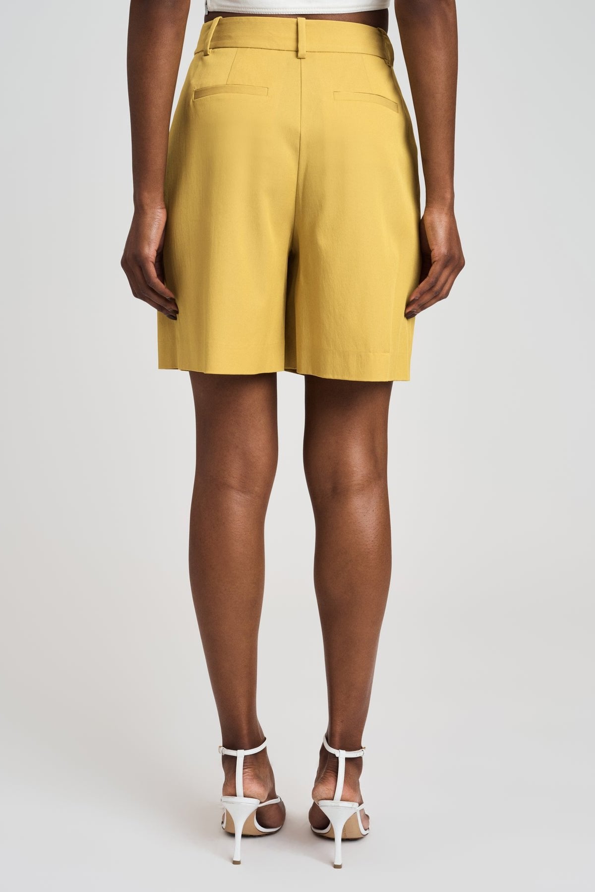 Dax Pleated Bermuda Short in Mustard