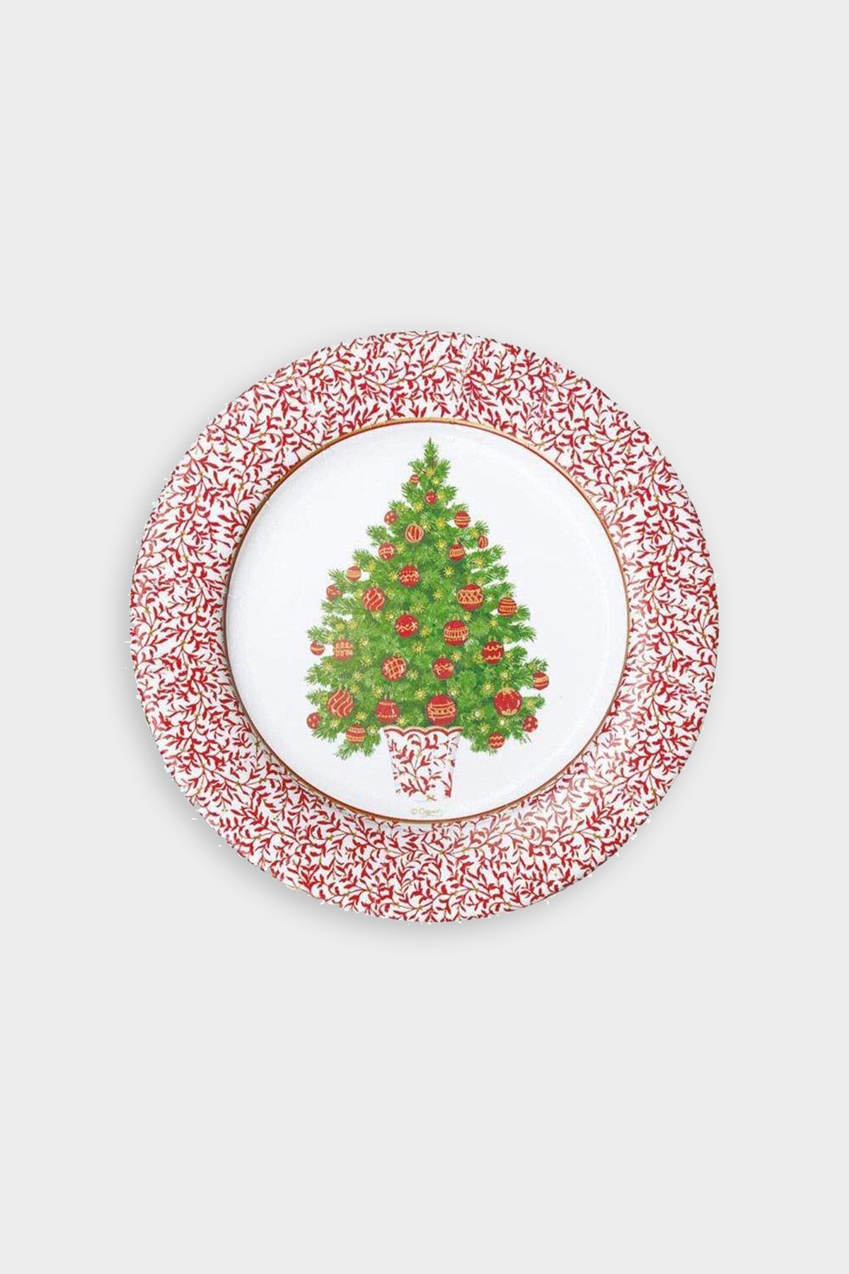 Decorated Tree Paper Salad & Dessert Plates