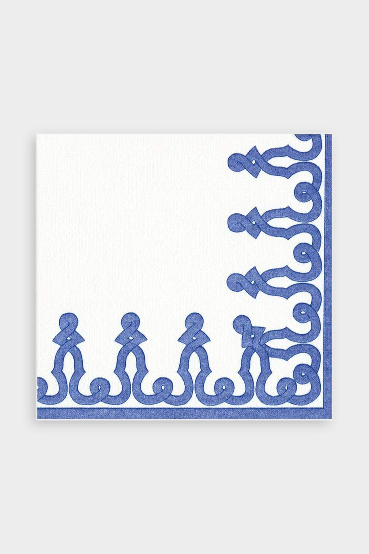 Dessin Passementerie Paper Linen Luncheon Napkins in Riviera Blue