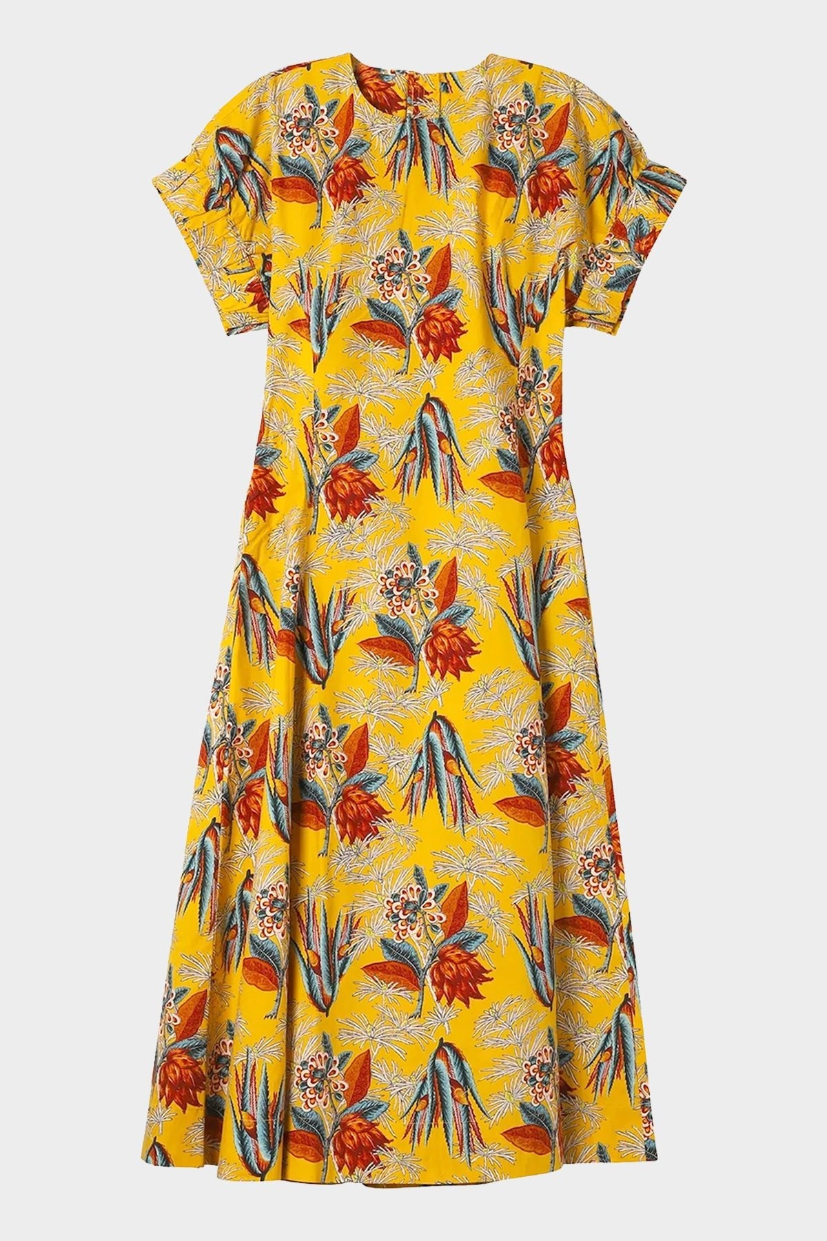 Devon Midi Dress in Marigold