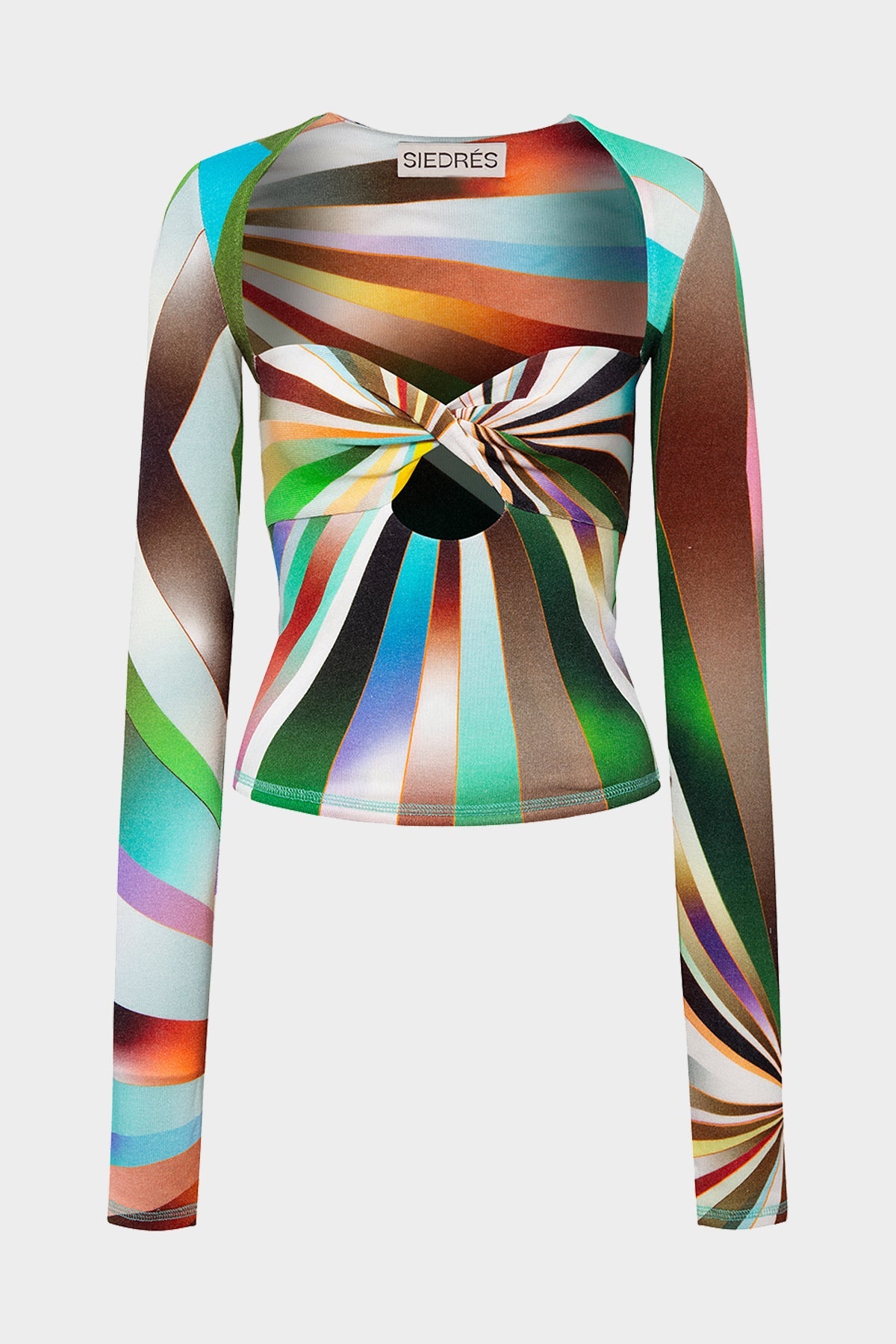 Divy Sun-Ray Printed Knit Top in Multi