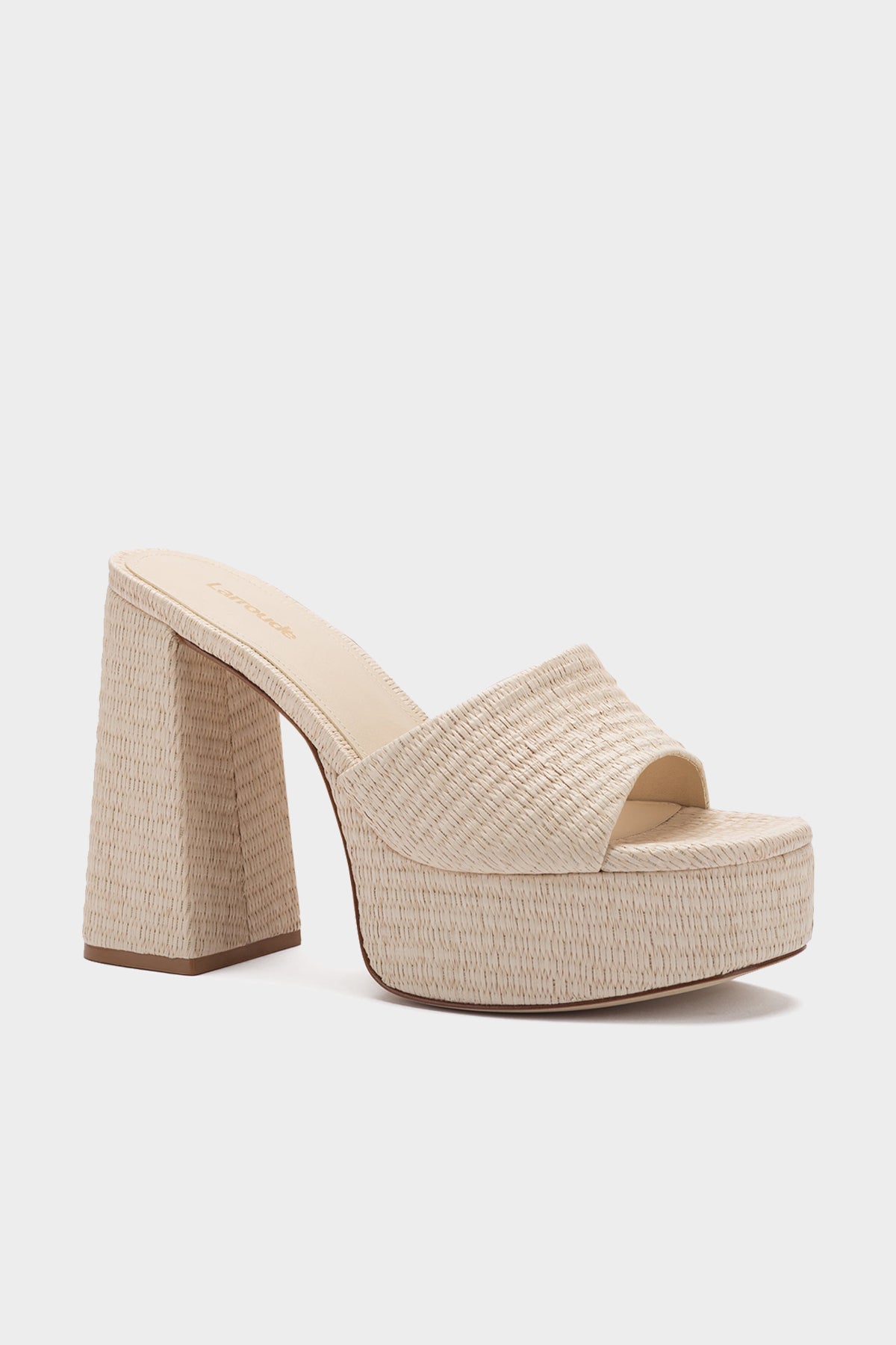 Dolly Mule in Natural Raffia