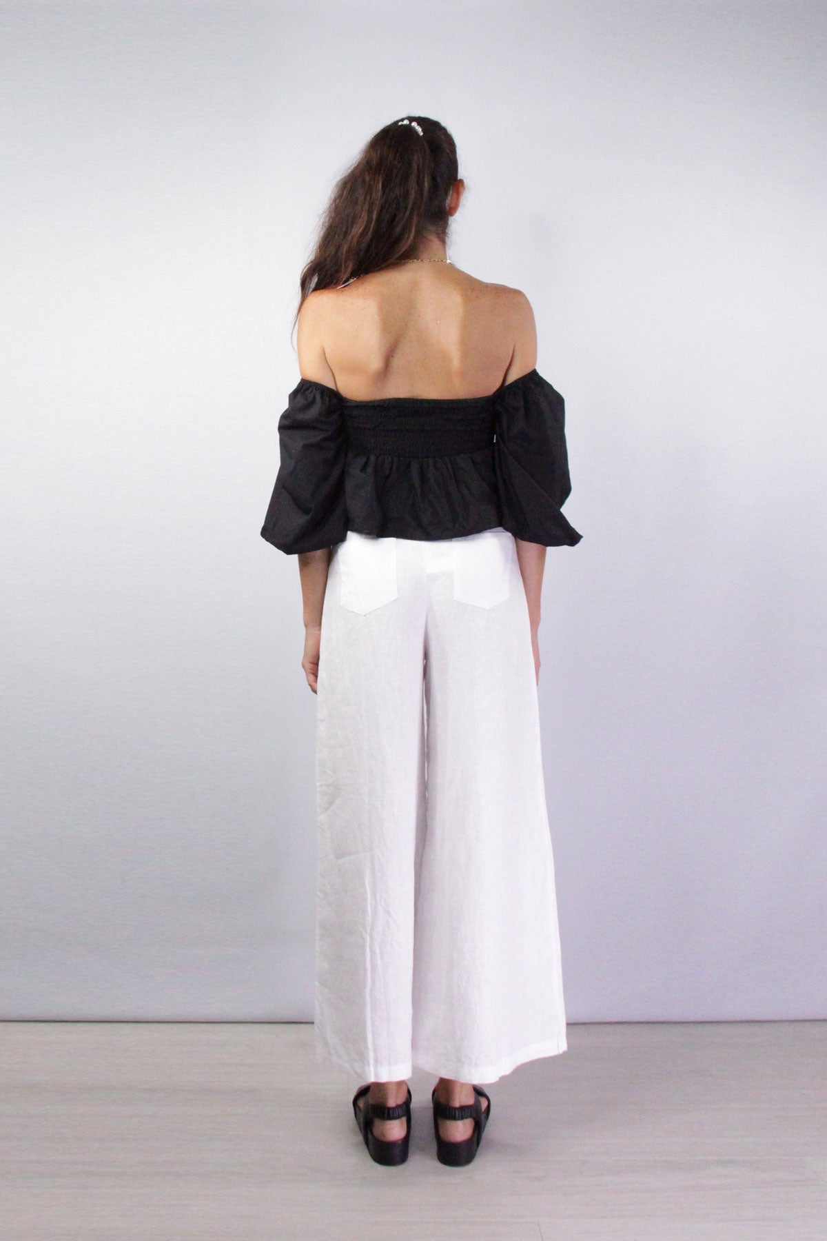 Duda Pants in Plain White